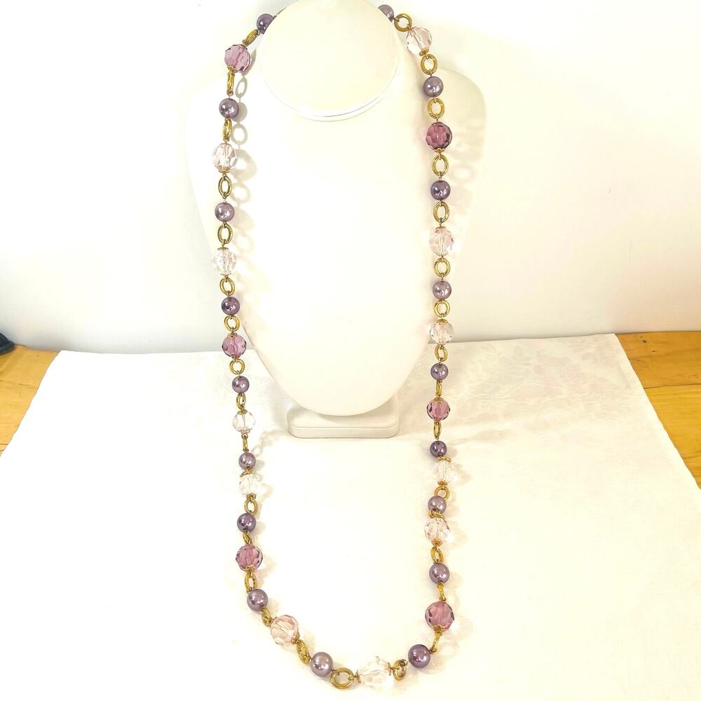 Necklace Bead Faux Pearl Vtg Kjl Kenneth Jay Lane… - image 2